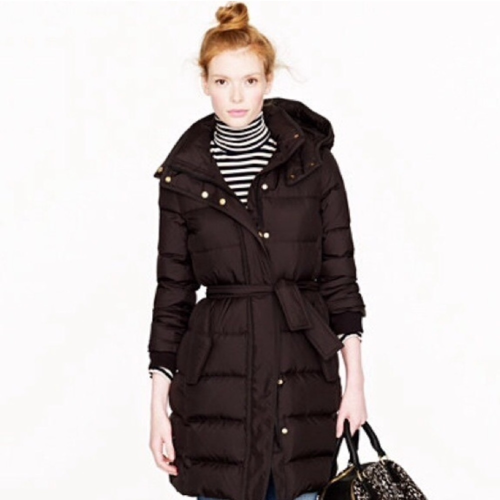 J Crew Black Puffer Jacket